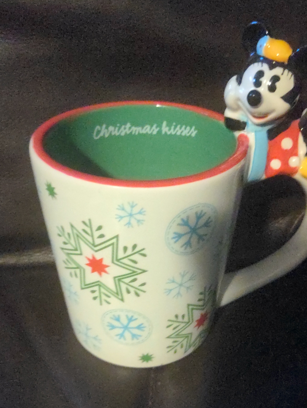 Disney Minnie Mouse Mug Christmas Kisses Figural Cup JC Penney
